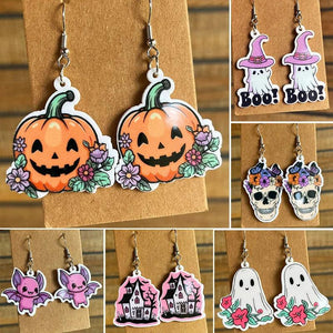 Halloween Scream Acrylic Charm Drop Earrings