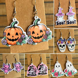 Halloween Scream Acrylic Charm Drop Earrings