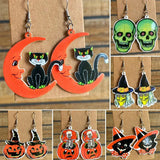 Halloween Scream Acrylic Charm Drop Earrings