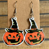 Halloween Scream Acrylic Charm Drop Earrings