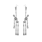 Halloween Metal Skeleton Pendant Earrings Dark Retro Style COS