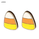 Punk Witch Hat Moon Bat Earrings Halloween Costume Accessory