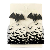 Halloween Bat Acrylic Earrings Gothic Ear Studs Ear Jewelry