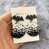 Halloween Bat Acrylic Earrings Gothic Ear Studs Ear Jewelry