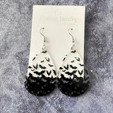 Halloween Bat Acrylic Earrings Gothic Ear Studs Ear Jewelry