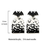 Halloween Bat Acrylic Earrings Gothic Ear Studs Ear Jewelry