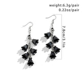 Vintage Flower Tassel Drop Earrings for Women