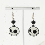 Colorful Skull Pumpkin Halloween Earrings