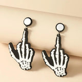 Halloween Acrylic Earrings Spider Ghost Skull Stud Earrings