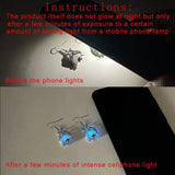 Halloween Bat Earrings Light up Night Glow Hollow out Earrings