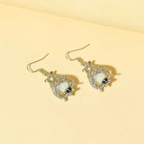 Halloween Bat Earrings Light up Night Glow Hollow out Earrings