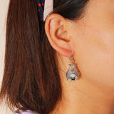 Halloween Bat Earrings Light up Night Glow Hollow out Earrings