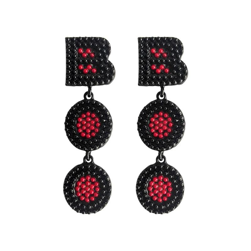 Halloween Boo Orange Bead Earrings - Trick or Treat Women's Accessory