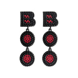 Halloween Boo Orange Bead Earrings - Trick or Treat Women's Accessory