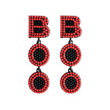 Halloween Boo Orange Bead Earrings - Trick or Treat Women's Accessory