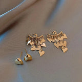 Metal Heart Tassel Drop Earrings Gothic Halloween Party Accessories