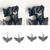 Punk Moth Earrings Insect Dangle Ear Hook Halloween Costume Hip Hop Jewelry