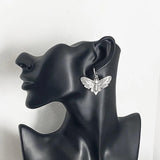 Punk Moth Earrings Insect Dangle Ear Hook Halloween Costume Hip Hop Jewelry
