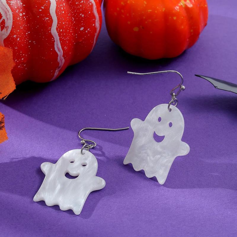 Acrylic Halloween Ghost Earrings for Women