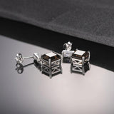 925 Silver Smoky Quartz Gemstone Earrings for Women