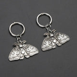 Punk Moth Moon Earrings Insect Dangle Hoop Halloween Hip Hop Jewelry