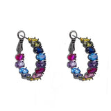 Gun Crystal Zircon Hoop Earrings for Women Halloween Party