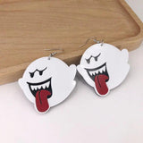 Funny Ghost Acrylic Earrings Halloween Drop Earrings
