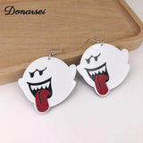Funny Ghost Acrylic Earrings Halloween Drop Earrings