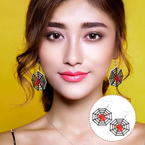 Spider & Web Halloween Ear Dangles Female Earrings
