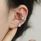 Punk Insect Earrings for Women Hip Hop Spider Ear Clip Studs