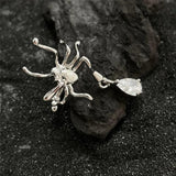 Punk Insect Earrings for Women Hip Hop Spider Ear Clip Studs