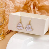 Halloween Bat Pumpkin Earrings Funny Horror Skull Eyeballs Ghost Earrings