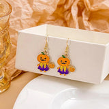 Halloween Bat Pumpkin Earrings Funny Horror Skull Eyeballs Ghost Earrings