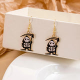 Halloween Bat Pumpkin Earrings Funny Horror Skull Eyeballs Ghost Earrings