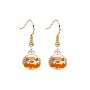 Halloween Pumpkin Head Earrings Dripping Alloy Earrings