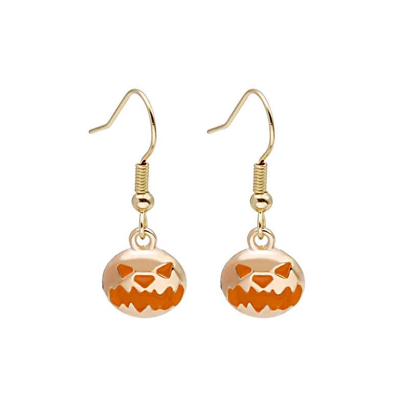 Halloween Pumpkin Head Earrings Dripping Alloy Earrings