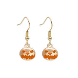 Halloween Pumpkin Head Earrings Dripping Alloy Earrings
