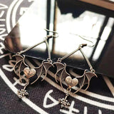 Heart Cross Bat Wing Earrings for Halloween