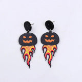 Halloween Earrings Personality Pumpkin Skeleton Flower Ghost Jewelry