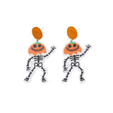 Halloween Earrings Personality Pumpkin Skeleton Flower Ghost Jewelry