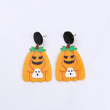 Halloween Earrings Personality Pumpkin Skeleton Flower Ghost Jewelry
