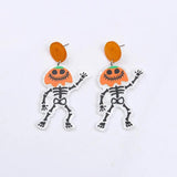 Halloween Earrings Personality Pumpkin Skeleton Flower Ghost Jewelry