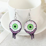Halloween Drop Earrings Zombie Brain Heart Mouth Eyeball RIP Jewelry