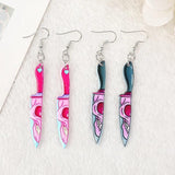 Pastel Goth Halloween Skeleton Dangle Earrings Gift