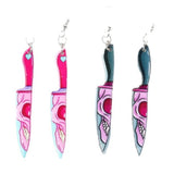 Pastel Goth Halloween Skeleton Dangle Earrings Gift
