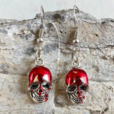 Skull Head Halloween Earrings, Terrifying Canine Teeth, Cos Decoration