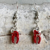 Skull Head Halloween Earrings, Terrifying Canine Teeth, Cos Decoration