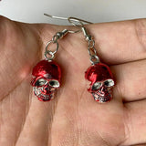 Skull Head Halloween Earrings, Terrifying Canine Teeth, Cos Decoration