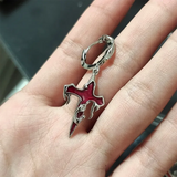 Red Cross Gothic Punk Earrings Women Hip Hop Ear Hook Pendant Eardrop