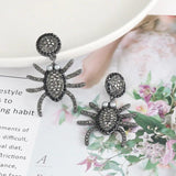 Halloween Stud Earrings Zircon Witch Ghost